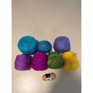 Mixed Yarn Lot Yarn Bee Authentic Hand-Dyed KFI Teenie Weenie Wool Multi Color